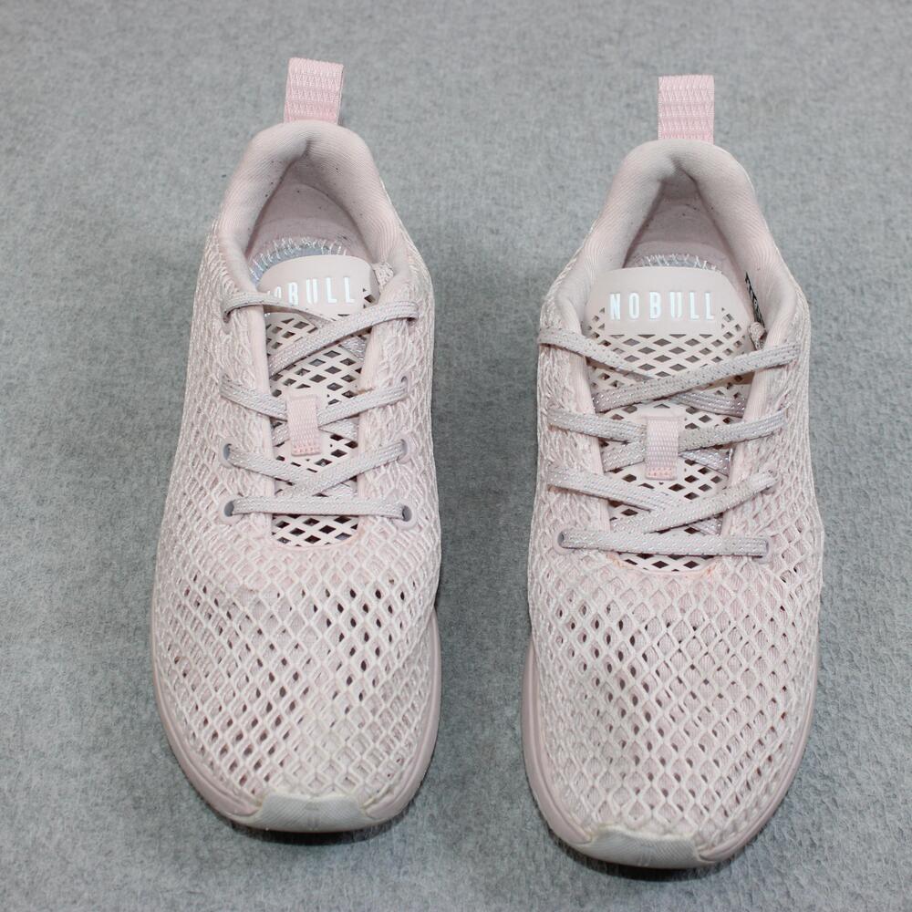 NOBULL Shoes Womens Size 8 Pink Mesh Reflective Running Sneakers Lightweight